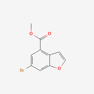 molecular formula C10H7BrO3 B14778791 Methyl 6-bromobenzofuran-4-carboxylate 