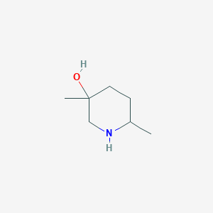 molecular formula C7H15NO B14778804 3,6-Dimethylpiperidin-3-ol 