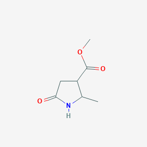 molecular formula C7H11NO3 B14778899 Methyl 2-methyl-5-oxopyrrolidine-3-carboxylate 
