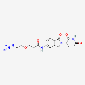 molecular formula C18H20N6O5 B14778912 Lenalidomide-5'-CO-PEG1-C2-azide 