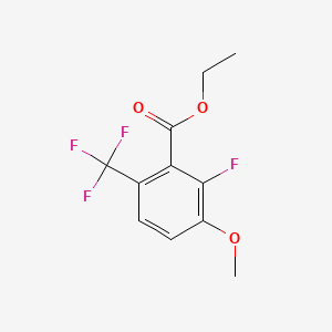 molecular formula C11H10F4O3 B14778956 Ethyl 2-fluoro-3-methoxy-6-(trifluoromethyl)benzoate 
