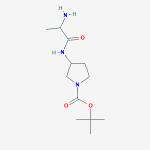 molecular formula C12H23N3O3 B14779144 Tert-butyl 3-(2-aminopropanoylamino)pyrrolidine-1-carboxylate 