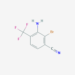 molecular formula C8H4BrF3N2 B1477917 3-Amino-2-bromo-4-(trifluoromethyl)benzonitrile CAS No. 1805186-20-2