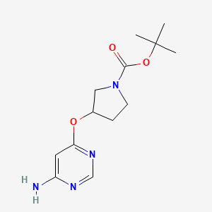 molecular formula C13H20N4O3 B14779173 Tert-butyl 3-(6-aminopyrimidin-4-yl)oxypyrrolidine-1-carboxylate 