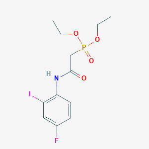 molecular formula C12H16FINO4P B14779198 Diethyl {[(4-fluoro-2-iodophenyl)carbamoyl]methyl}phosphonate 
