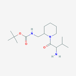 molecular formula C16H31N3O3 B14779251 tert-butyl N-[[1-(2-amino-3-methylbutanoyl)piperidin-2-yl]methyl]carbamate 