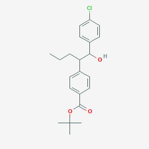 molecular formula C22H27ClO3 B14779260 Tert-butyl 4-[1-(4-chlorophenyl)-1-hydroxypentan-2-yl]benzoate 