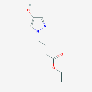 molecular formula C9H14N2O3 B14779273 Ethyl 4-(4-hydroxy-1H-pyrazol-1-yl)butanoate 