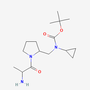 molecular formula C16H29N3O3 B14779312 tert-Butyl ((1-((S)-2-aminopropanoyl)pyrrolidin-2-yl)methyl)(cyclopropyl)carbamate 