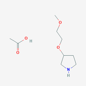 molecular formula C9H19NO4 B14779346 Acetic acid;3-(2-methoxyethoxy)pyrrolidine 