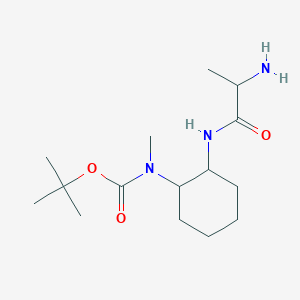 molecular formula C15H29N3O3 B14779359 tert-butyl N-[2-(2-aminopropanoylamino)cyclohexyl]-N-methylcarbamate 