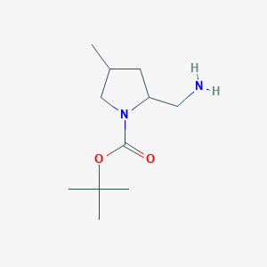 molecular formula C11H22N2O2 B14779365 Tert-butyl (2S,4S)-2-(aminomethyl)-4-methylpyrrolidine-1-carboxylate 