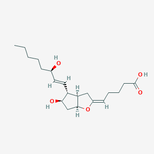 molecular formula C20H32O5 B147794 (5E)-5-[(3aR,4R,5R,6aS)-5-hydroxy-4-[(E,3R)-3-hydroxyoct-1-enyl]-3,3a,4,5,6,6a-hexahydrocyclopenta[b]furan-2-ylidene]pentanoic acid CAS No. 136626-78-3