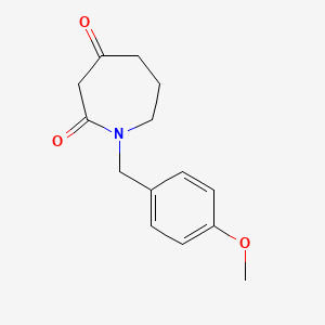 molecular formula C14H17NO3 B14779521 N-(p-methoxybenzyl)azepane-2,4-dione 