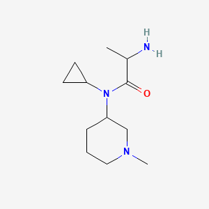 molecular formula C12H23N3O B14779547 2-Amino-N-cyclopropyl-N-((S)-1-methylpiperidin-3-yl)propanamide 