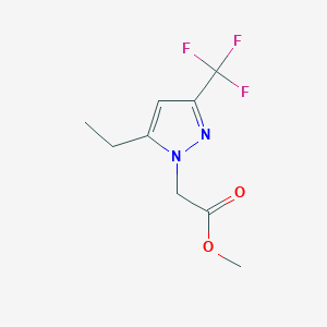 molecular formula C9H11F3N2O2 B1477956 Methyl 2-[5-ethyl-3-(trifluoromethyl)-1H-pyrazol-1-yl]acetate CAS No. 1823791-60-1