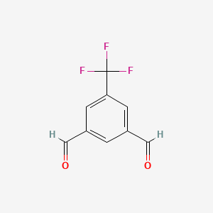molecular formula C9H5F3O2 B14779623 5-(Trifluoromethyl)isophthalaldehyde 