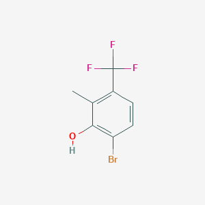molecular formula C8H6BrF3O B14779670 6-Bromo-2-methyl-3-(trifluoromethyl)phenol 