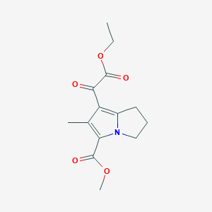 molecular formula C14H17NO5 B14779699 methyl 5-(2-ethoxy-2-oxoacetyl)-6-methyl-2,3-dihydro-1H-pyrrolizine-7-carboxylate 