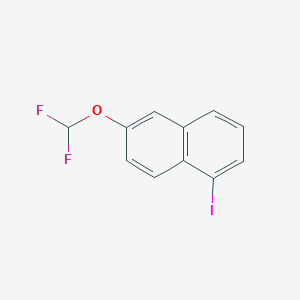molecular formula C11H7F2IO B14779705 2-(Difluoromethoxy)-5-iodonaphthalene 