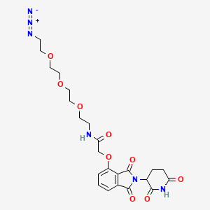 molecular formula C23H28N6O9 B14779820 Thalidomide-O-acetamido-PEG3-C2-azide 