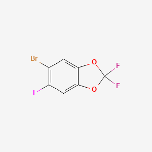 molecular formula C7H2BrF2IO2 B14779847 5-Bromo-2,2-difluoro-6-iodo-1,3-benzodioxole 