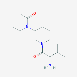 molecular formula C14H27N3O2 B14779850 N-[1-(2-amino-3-methylbutanoyl)piperidin-3-yl]-N-ethylacetamide 