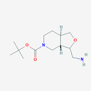 molecular formula C13H24N2O3 B14779865 tert-butyl (3aS,7aR)-3-(aminomethyl)-3,3a,4,6,7,7a-hexahydro-1H-furo[3,4-c]pyridine-5-carboxylate 