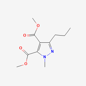 molecular formula C11H16N2O4 B14779910 Dimethyl 2-methyl-5-propyl-pyrazole-3,4-dicarboxylate 