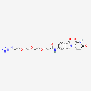 molecular formula C22H28N6O7 B14780027 Lenalidomide-5'-CO-PEG3-C2-azide 