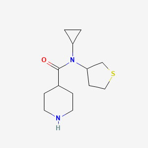 molecular formula C13H22N2OS B1478007 N-cyclopropyl-N-(tetrahydrothiophen-3-yl)piperidine-4-carboxamide CAS No. 2097984-81-9
