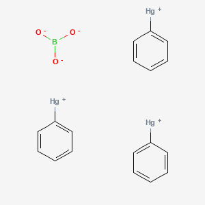 molecular formula C18H15BHg3O3 B14780209 Phenylmercury(1+);borate 
