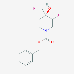 molecular formula C14H17F2NO3 B14780218 benzyl (4R)-3-fluoro-4-(fluoromethyl)-4-hydroxypiperidine-1-carboxylate 