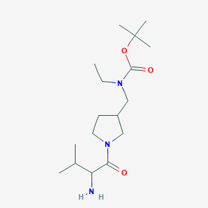 molecular formula C17H33N3O3 B14780283 tert-butyl N-[[1-(2-amino-3-methylbutanoyl)pyrrolidin-3-yl]methyl]-N-ethylcarbamate 