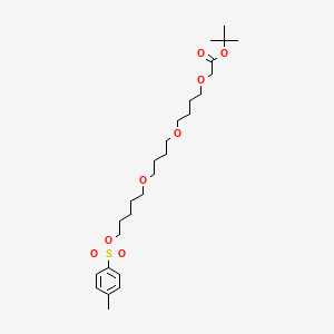 molecular formula C26H44O8S B14780295 tert-Butyl 2-(4-(4-((5-(tosyloxy)pentyl)oxy)butoxy)butoxy)acetate 