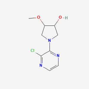molecular formula C9H12ClN3O2 B1478035 1-(3-Chloropyrazin-2-yl)-4-methoxypyrrolidin-3-ol CAS No. 2097985-22-1