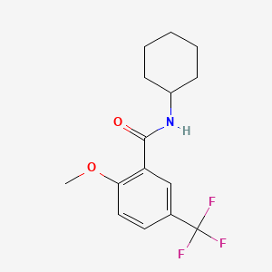 molecular formula C15H18F3NO2 B14780365 N-cyclohexyl-2-methoxy-5-(trifluoromethyl)benzamide 