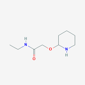 molecular formula C9H18N2O2 B14780474 N-Ethyl-2-(piperidin-2-yloxy)acetamide 
