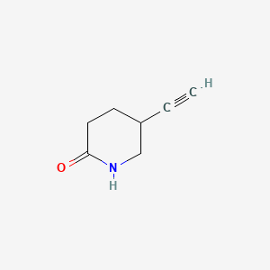 molecular formula C7H9NO B14780507 5-Ethynylpiperidin-2-one 