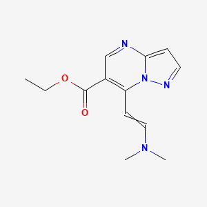 molecular formula C13H16N4O2 B14780526 Ethyl (E)-7-(2-(dimethylamino)vinyl)pyrazolo[1,5-a]pyrimidine-6-carboxylate 
