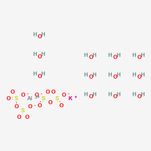 molecular formula AlH24KO26S4 B14780564 Aluminum;potassium;sulfonato sulfate;dodecahydrate 