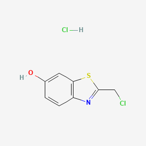molecular formula C8H7Cl2NOS B1478065 2-(Chloromethyl)-1,3-benzothiazol-6-ol hydrochloride CAS No. 1803585-29-6