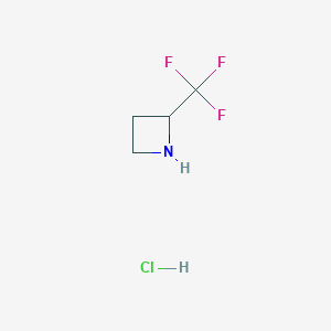 molecular formula C4H7ClF3N B1478085 2-(Trifluoromethyl)azetidine hydrochloride CAS No. 1803590-56-8