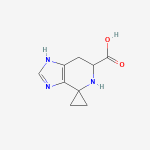 molecular formula C9H11N3O2 B14780905 Spiro[1,5,6,7-tetrahydroimidazo[4,5-c]pyridine-4,1'-cyclopropane]-6-carboxylic acid 
