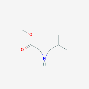 molecular formula C7H13NO2 B14780918 Methyl (2S,3S)-3-isopropylaziridine-2-carboxylate 