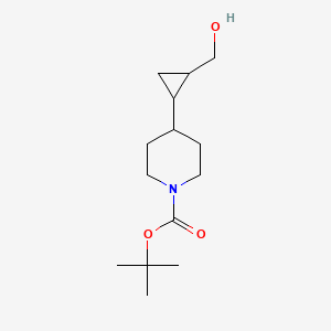 molecular formula C14H25NO3 B14781014 Tert-butyl 4-[2-(hydroxymethyl)cyclopropyl]piperidine-1-carboxylate 