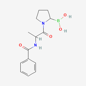 molecular formula C14H19BN2O4 B14781072 [1-(2-Benzamidopropanoyl)pyrrolidin-2-yl]boronic acid 