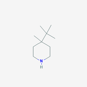 molecular formula C10H21N B14781082 4-(tert-Butyl)-4-methylpiperidine 