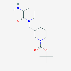 molecular formula C16H31N3O3 B14781162 tert-Butyl 3-(((S)-2-amino-N-ethylpropanamido)methyl)piperidine-1-carboxylate 