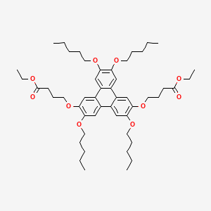 molecular formula C50H72O10 B14781177 Diethyl 4,4'-((3,6,10,11-tetrakis(pentyloxy)triphenylene-2,7-diyl)bis(oxy))dibutanoate CAS No. 1155814-14-4